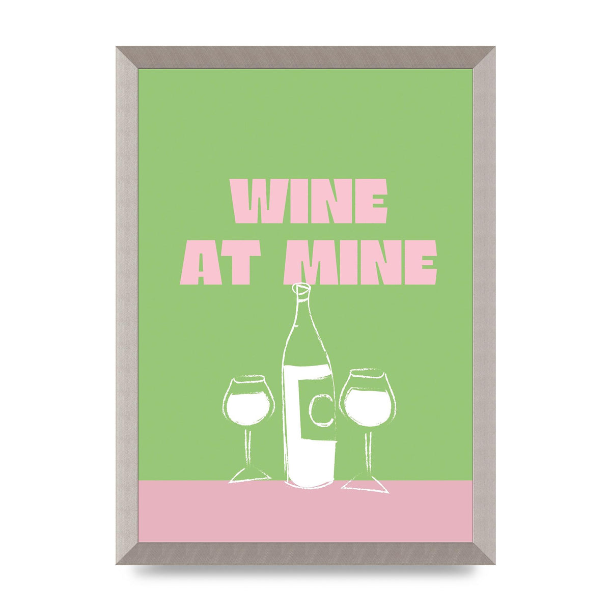 Wine At Mine" Wall Art - A3 framed