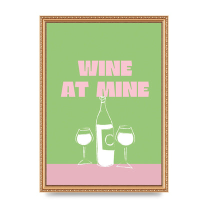 Wine At Mine" Wall Art - A3 framed