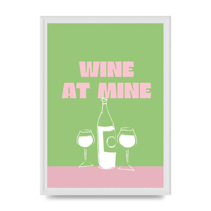 Wine At Mine" Wall Art - A3 framed