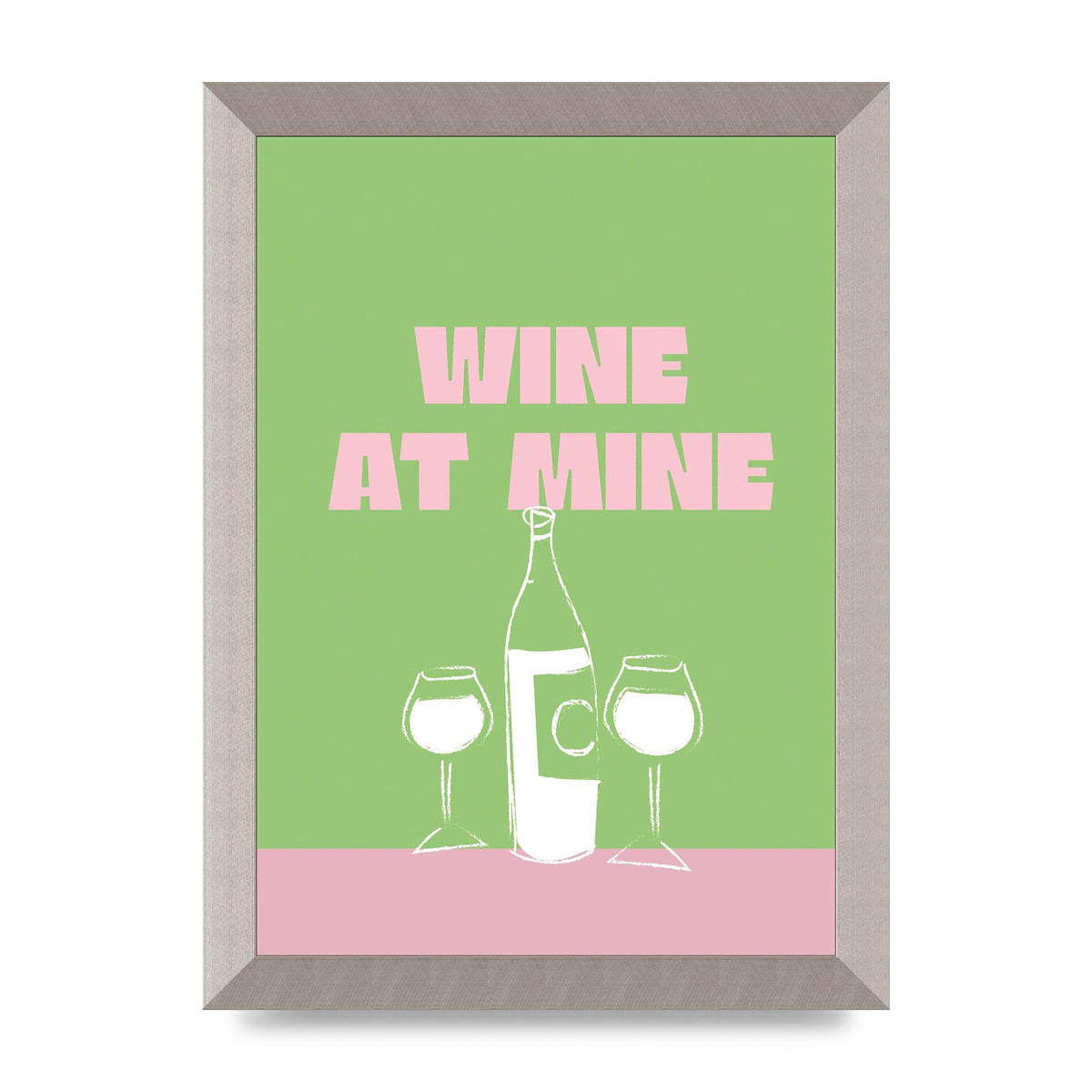 Wine At Mine" Wall Art - A4 framed
