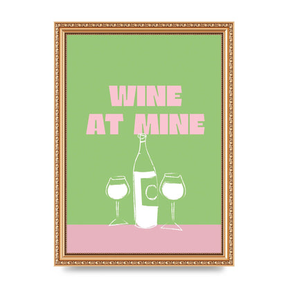 Wine At Mine" Wall Art - A4 framed