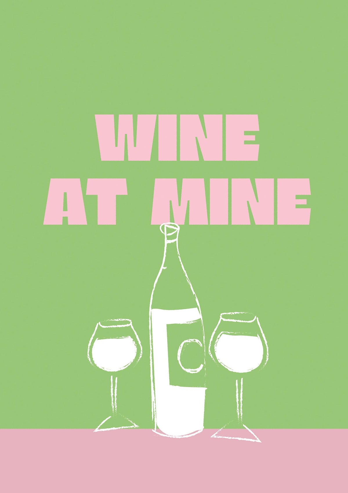 Wine At Mine" Wall Art - detail