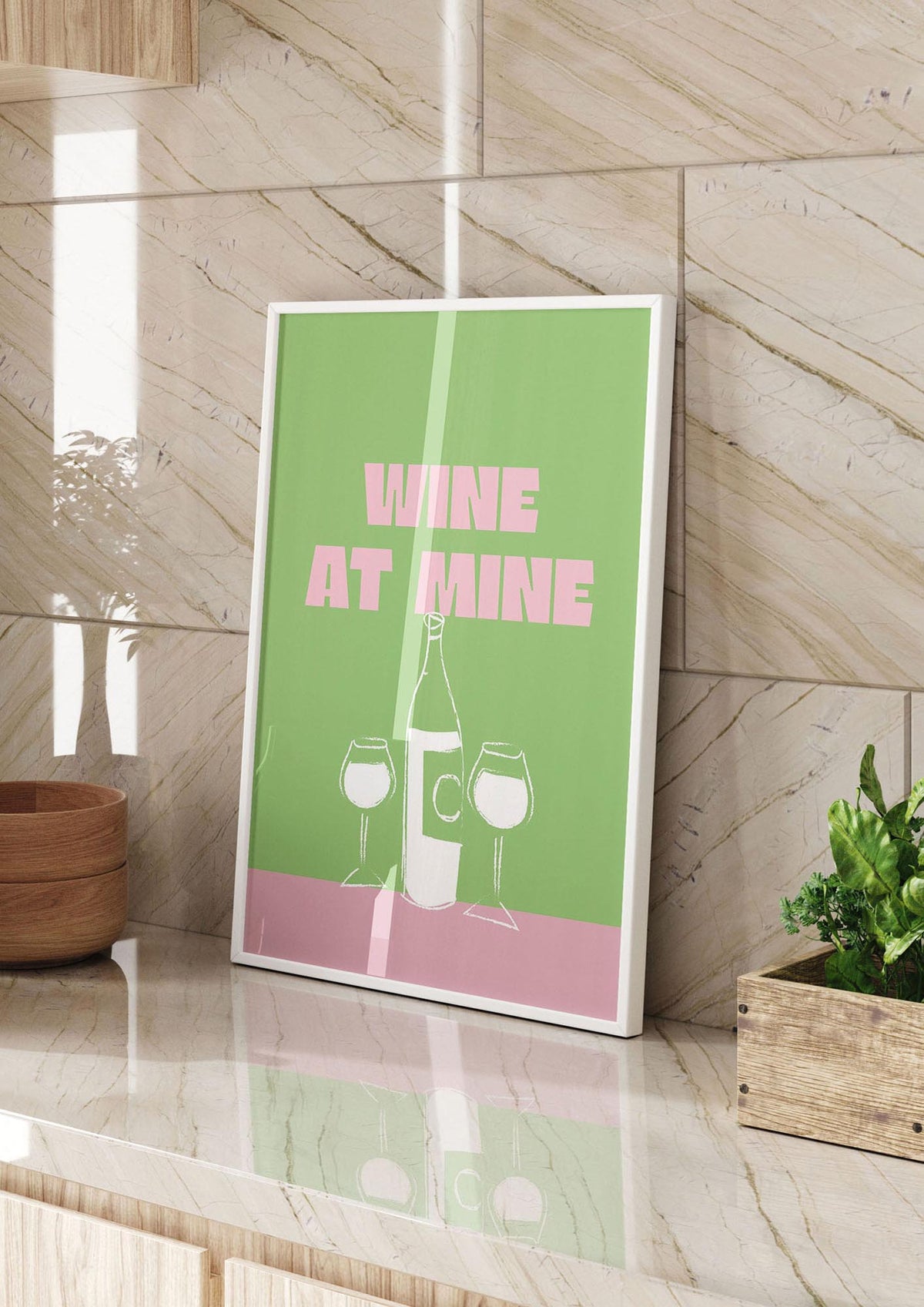 Wine At Mine" Wall Art - kitchen 2