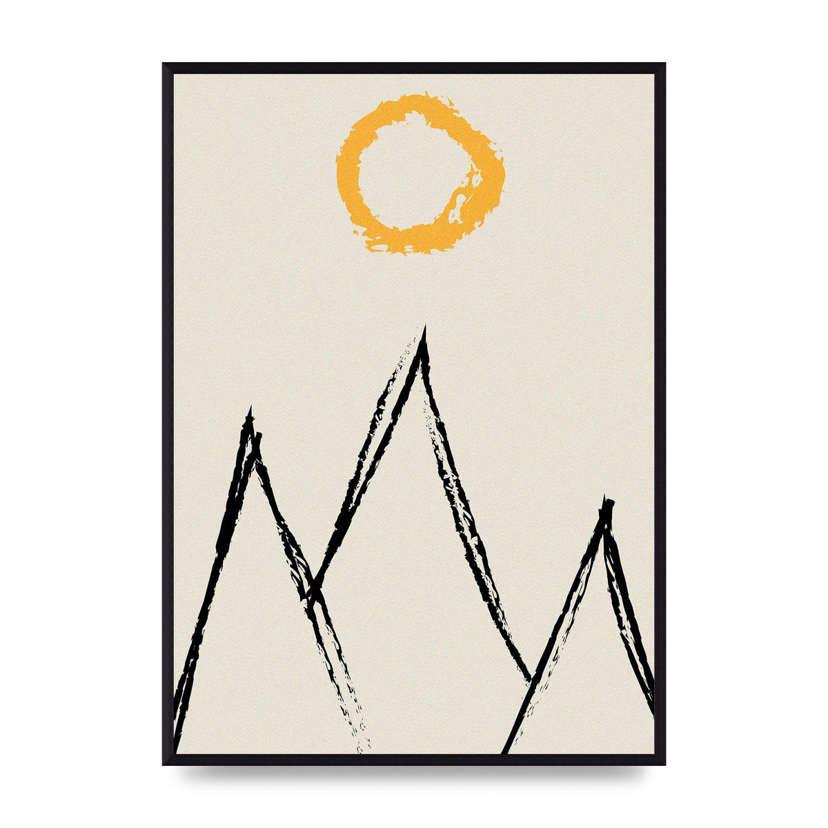 Abstract Landscape Sun Art For The Home - A2 framed