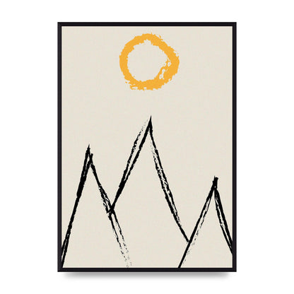 Abstract Landscape Sun Art For The Home - A2 framed