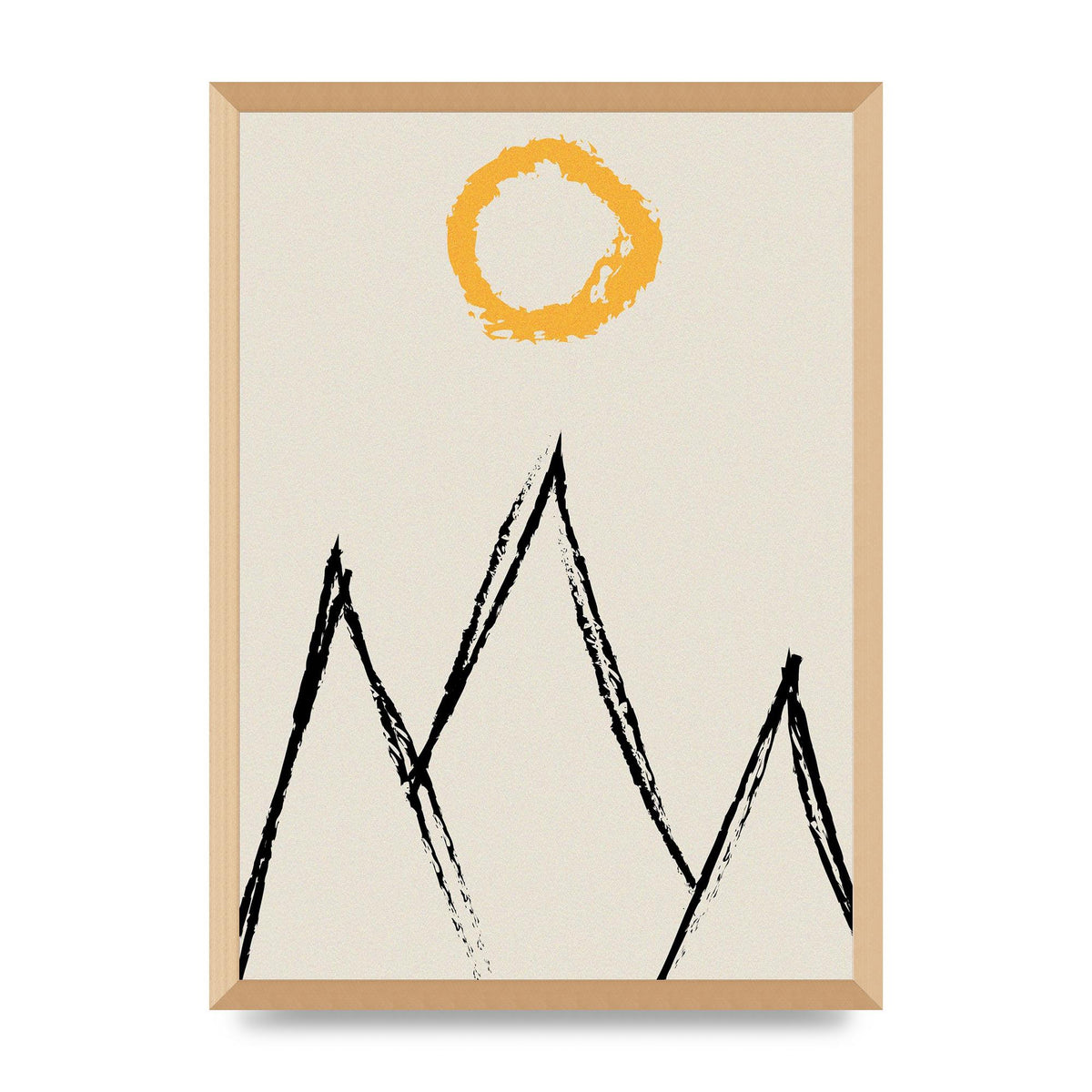 Abstract Landscape Sun Art For The Home - A2 framed