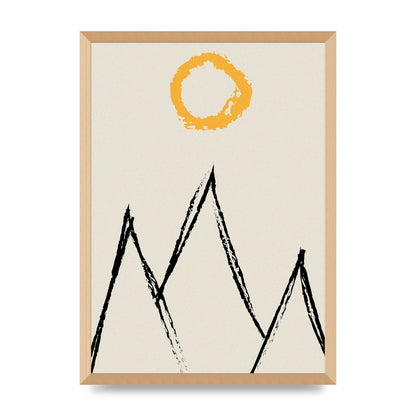 Abstract Landscape Sun Art For The Home - A2 framed