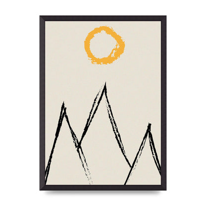Abstract Landscape Sun Art For The Home - A2 framed