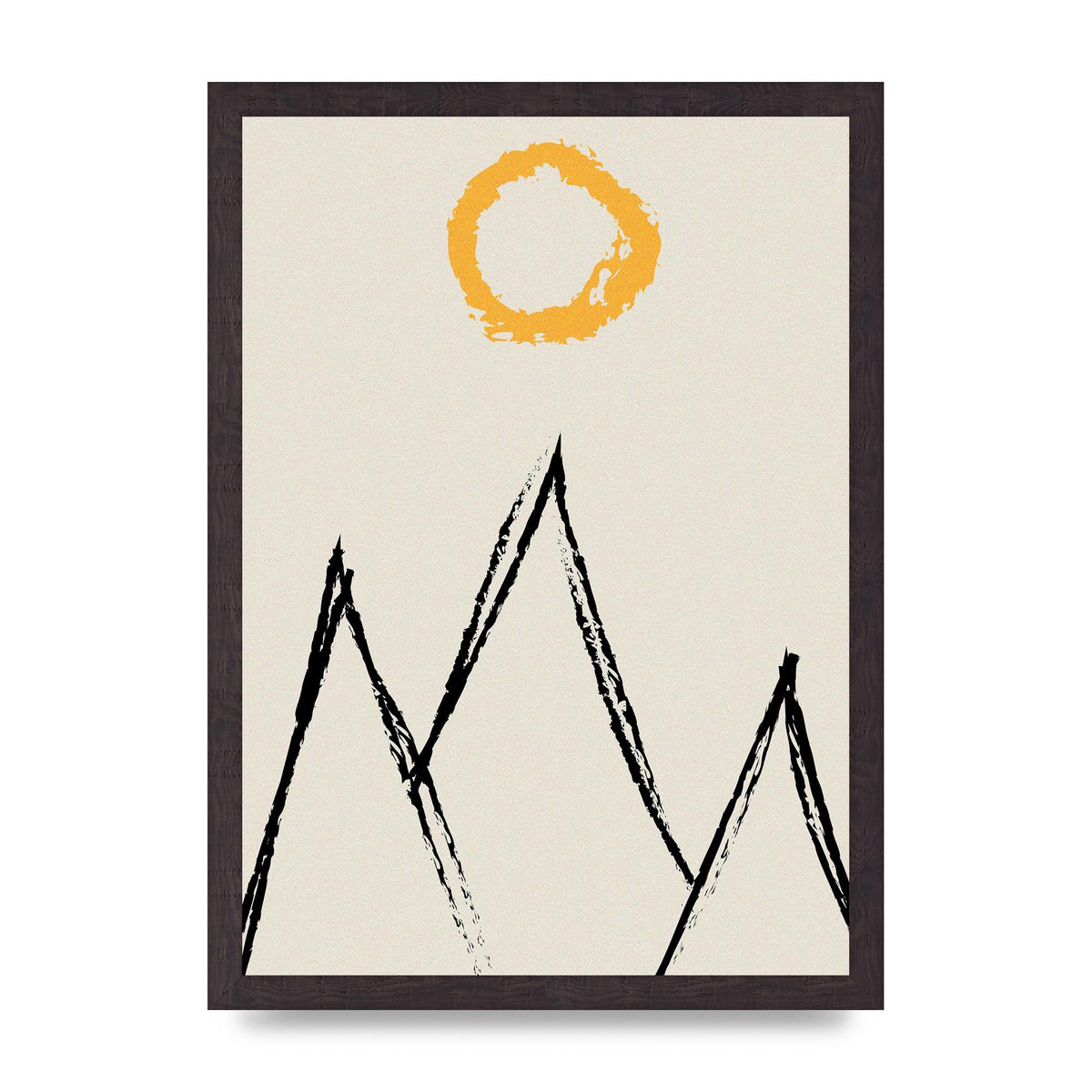 Abstract Landscape Sun Art For The Home - A3 framed