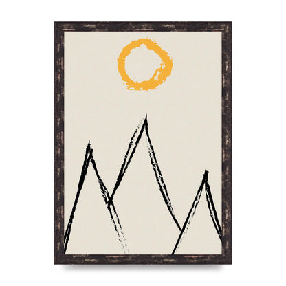 Abstract Landscape Sun Art For The Home - A3 framed