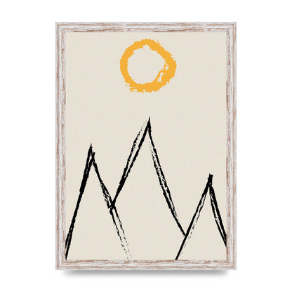 Abstract Landscape Sun Art For The Home - A3 framed