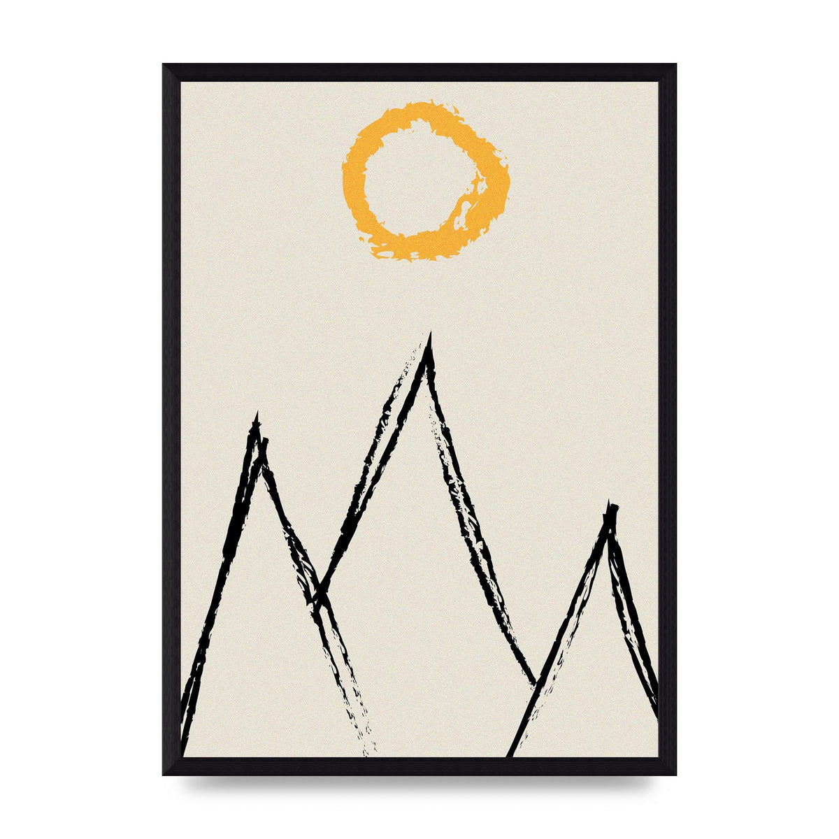 Abstract Landscape Sun Art For The Home - A3 framed