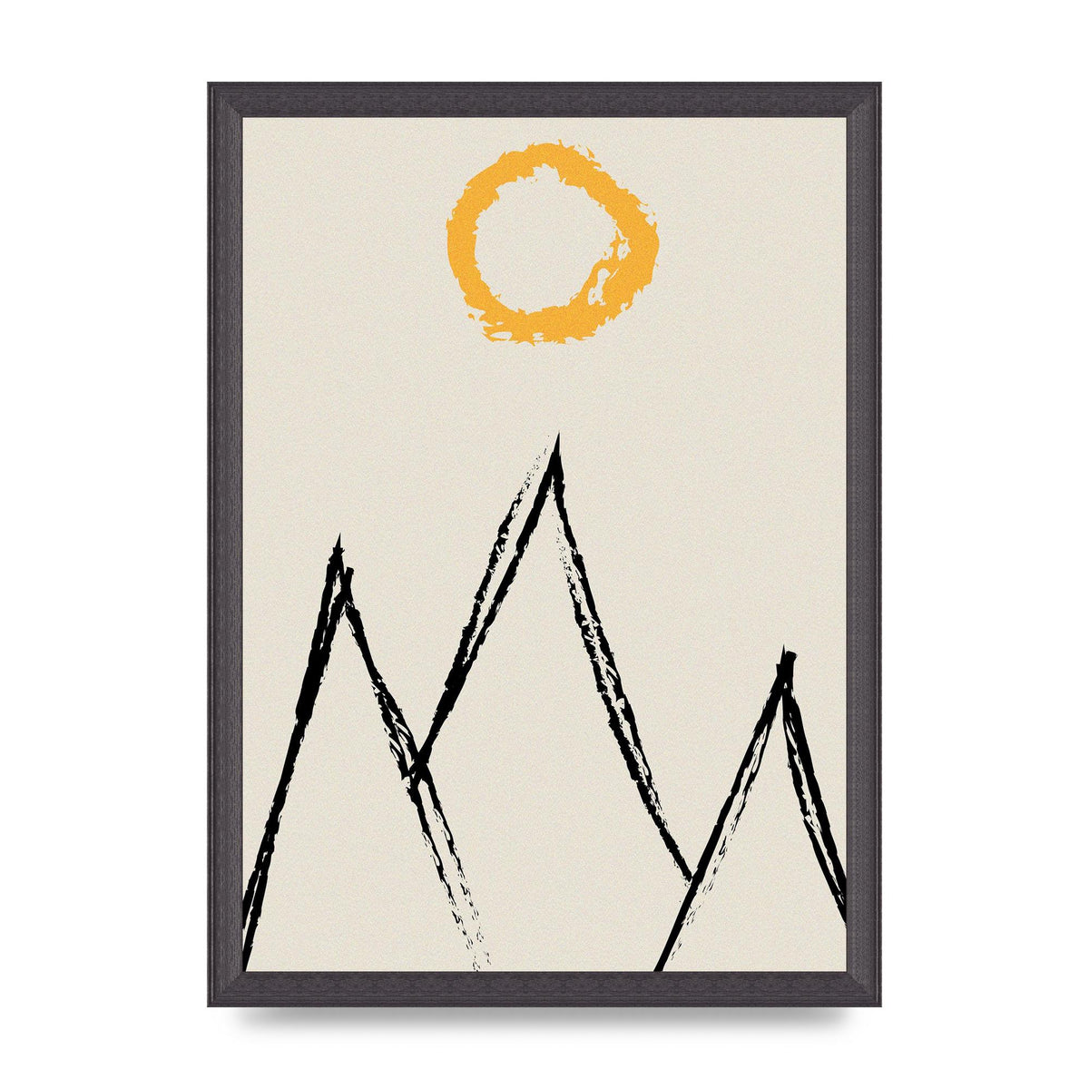 Abstract Landscape Sun Art For The Home - A3 framed