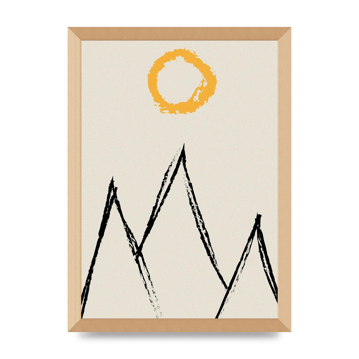 Abstract Landscape Sun Art For The Home - A3 framed