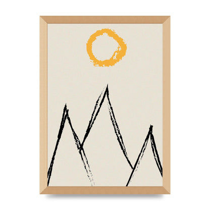 Abstract Landscape Sun Art For The Home - A3 framed