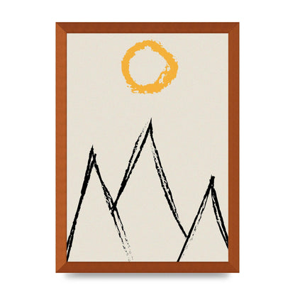 Abstract Landscape Sun Art For The Home - A3 framed