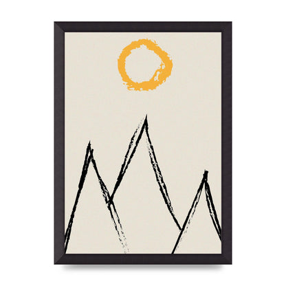 Abstract Landscape Sun Art For The Home - A3 framed
