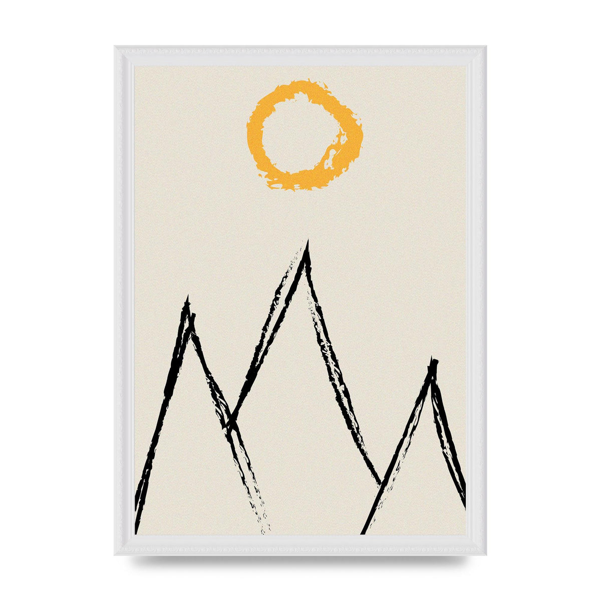 Abstract Landscape Sun Art For The Home - A3 framed