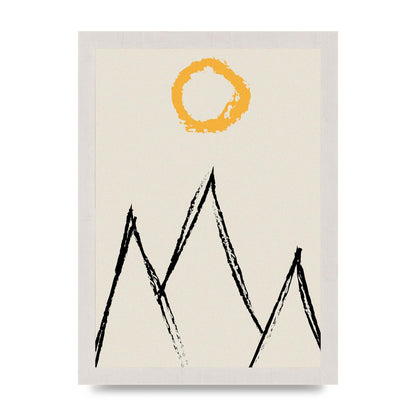 Abstract Landscape Sun Art For The Home - A4 framed