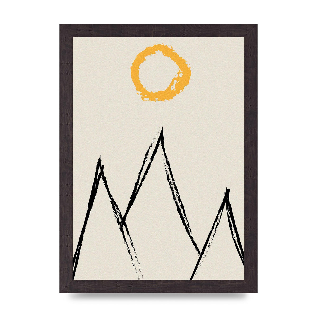Abstract Landscape Sun Art For The Home - A4 framed