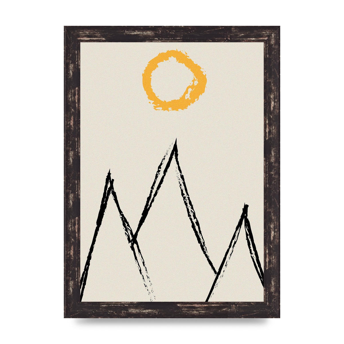 Abstract Landscape Sun Art For The Home - A4 framed