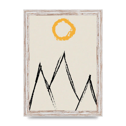 Abstract Landscape Sun Art For The Home - A4 framed