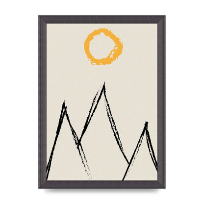 Abstract Landscape Sun Art For The Home - A4 framed