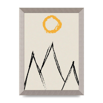 Abstract Landscape Sun Art For The Home - A4 framed