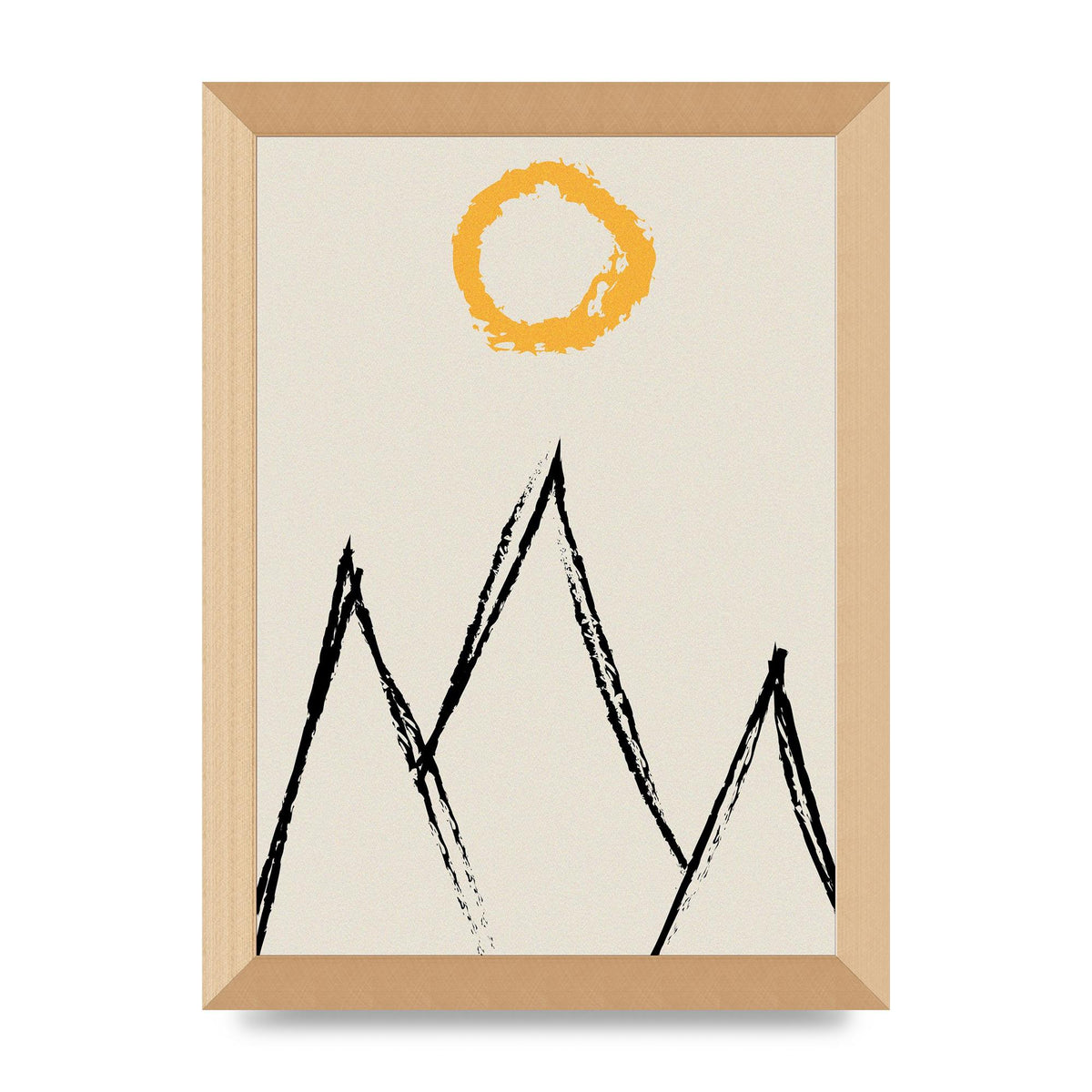 Abstract Landscape Sun Art For The Home - A4 framed