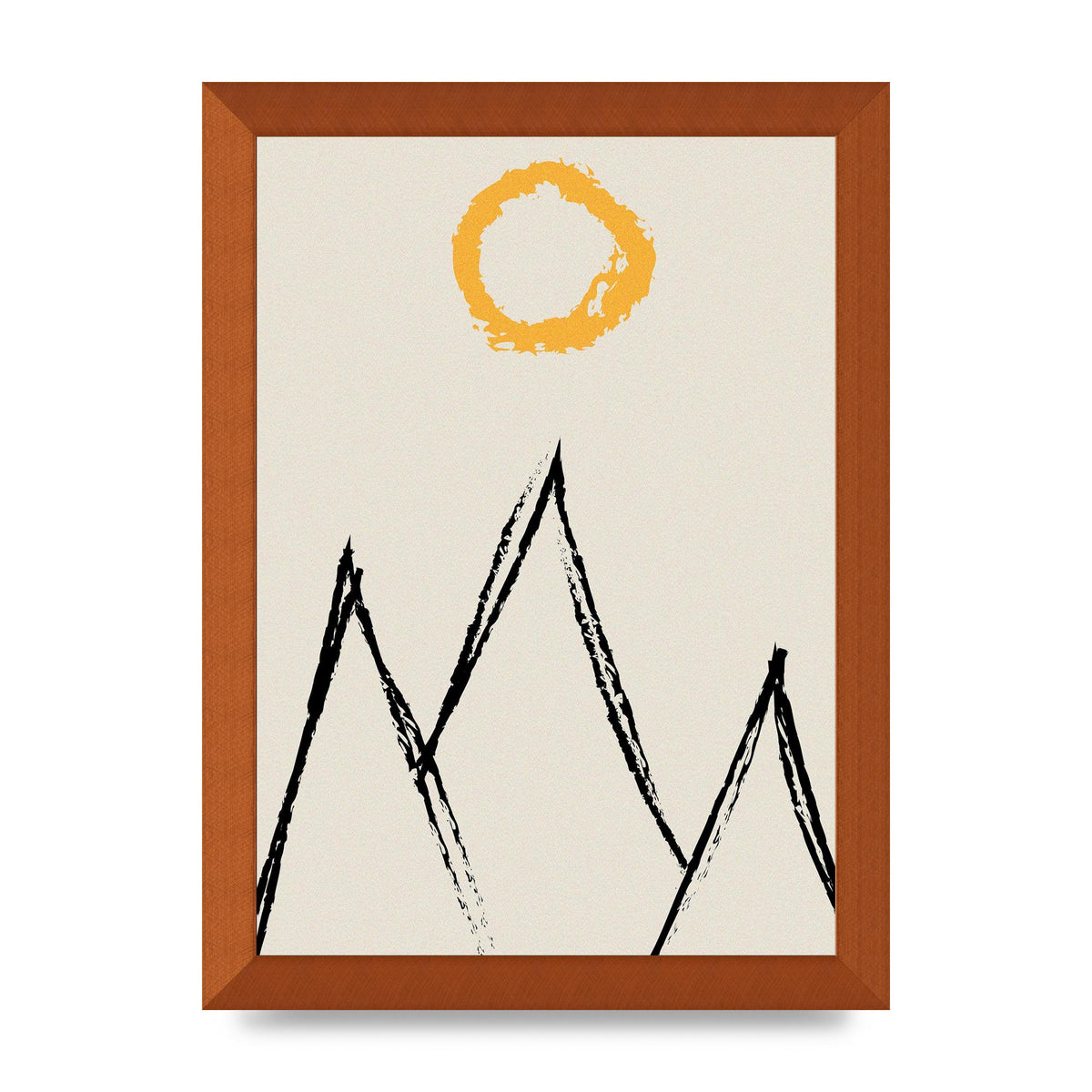 Abstract Landscape Sun Art For The Home - A4 framed