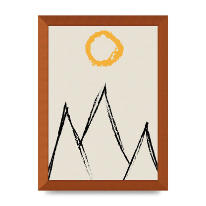 Abstract Landscape Sun Art For The Home - A4 framed