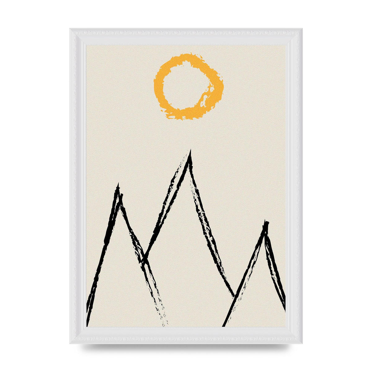 Abstract Landscape Sun Art For The Home - A4 framed