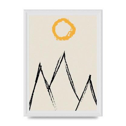 Abstract Landscape Sun Art For The Home - A4 framed
