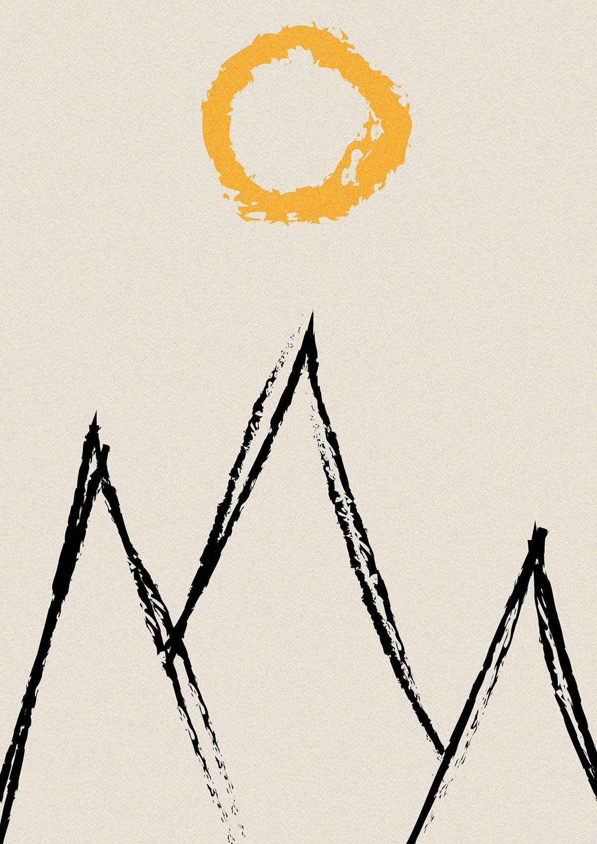 Abstract Landscape Sun Art For The Home - detail