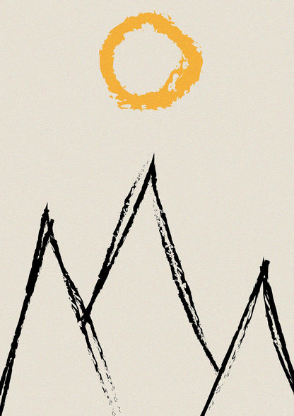 Abstract Landscape Sun Art For The Home - detail