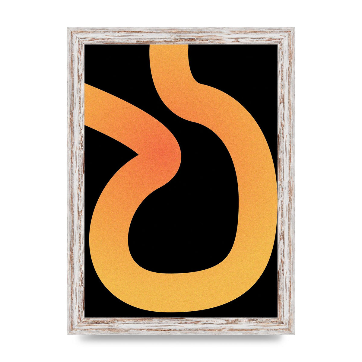 Orange Glow Line Abstract One Wall Art - A4 framed