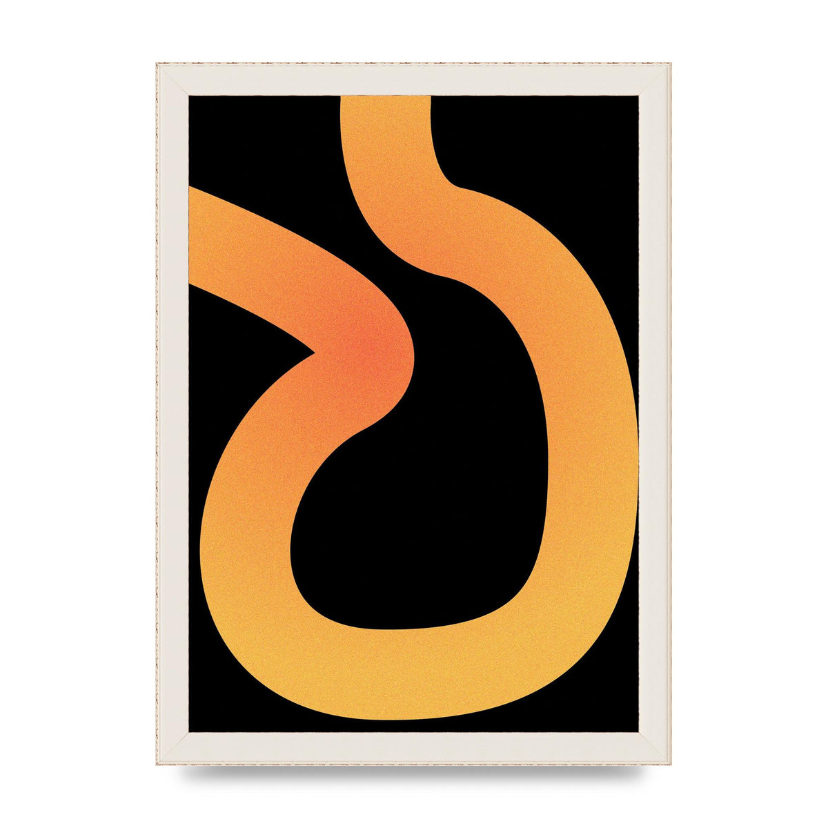 Orange Glow Line Abstract One Wall Art - A4 framed