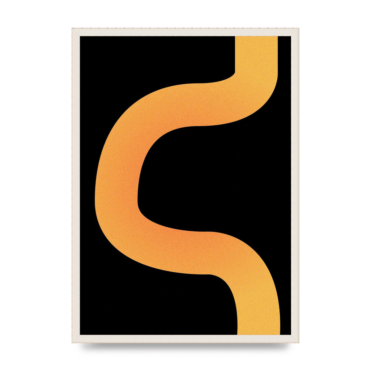 Orange Glow Line Abstract Two Art For The Home - A2 framed
