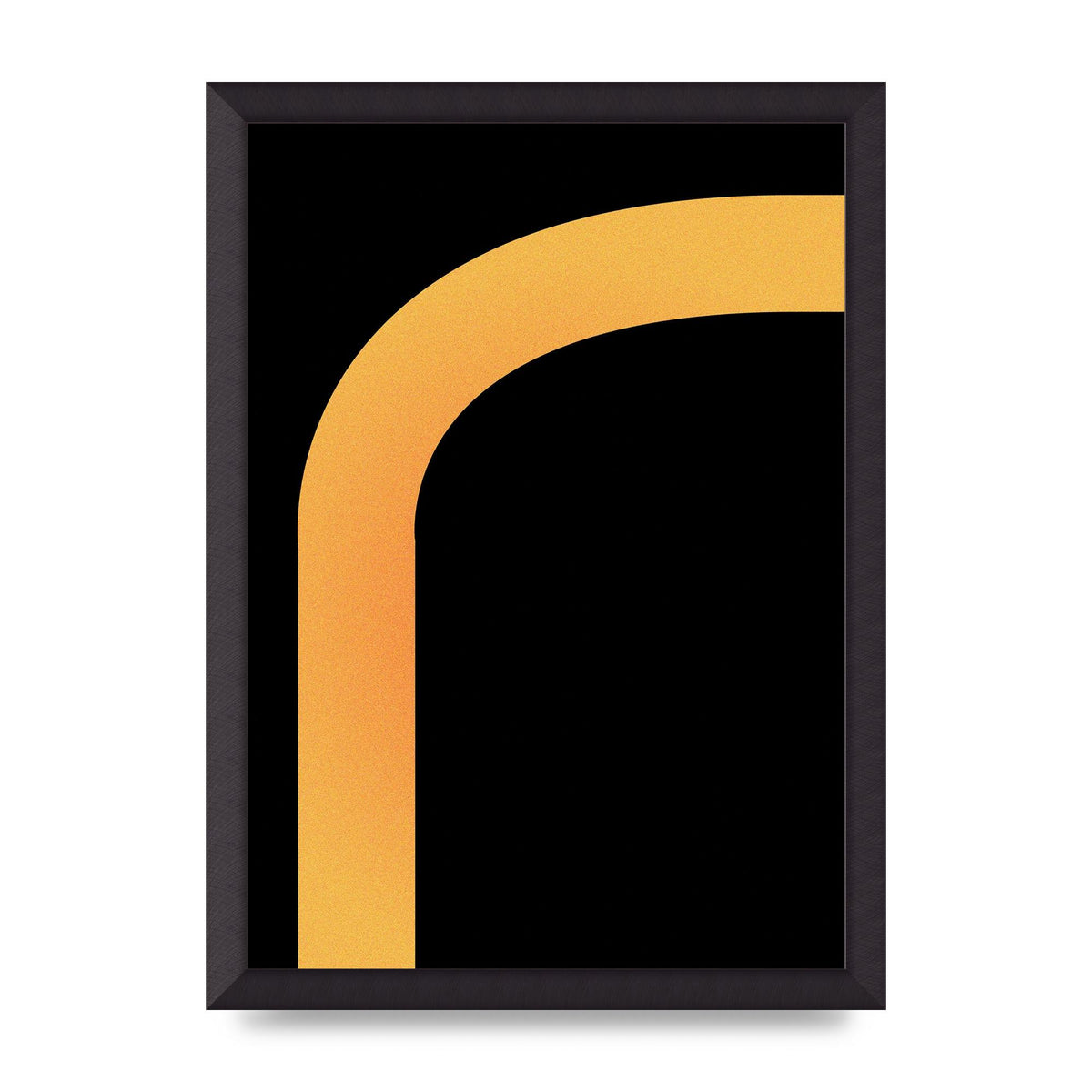 Orange Glow Line Abstract Six Printed Poster - A3 framed