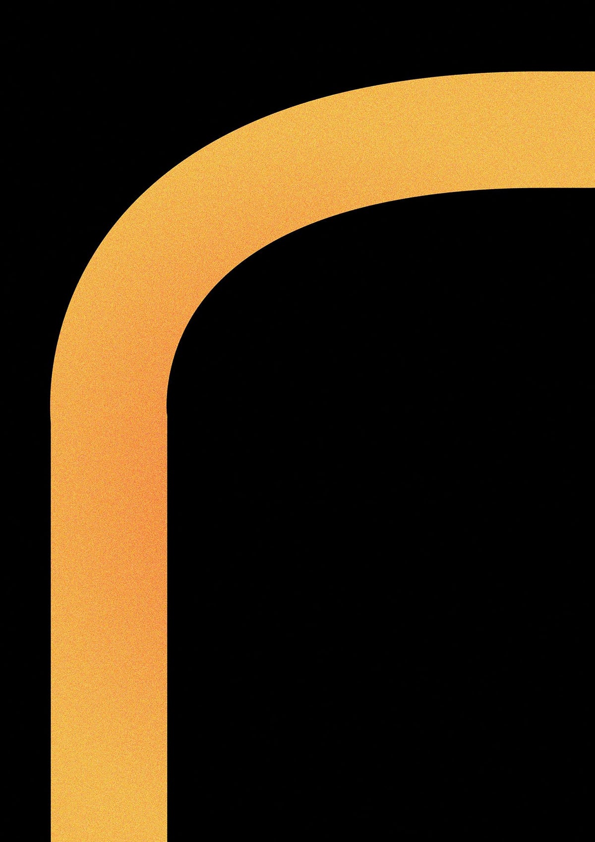 Orange Glow Line Abstract Six Printed Poster - detail