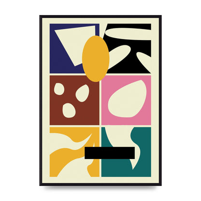Abstract Collage Mixed Colour One Art For The Home - A2 framed