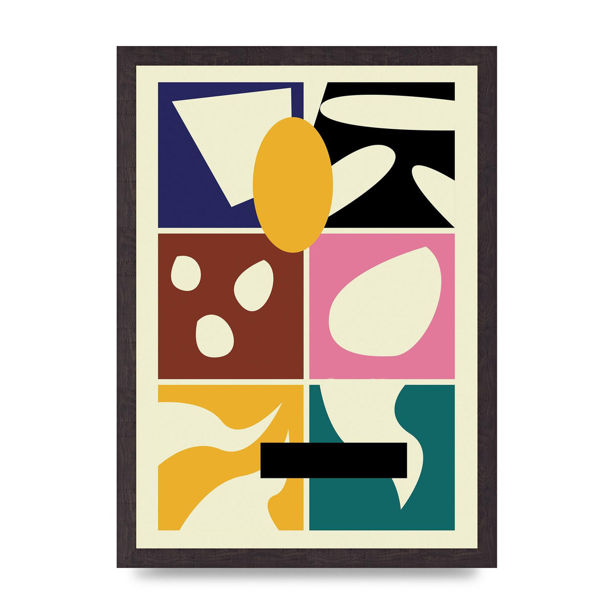 Abstract Collage Mixed Colour One Art For The Home - A3 framed