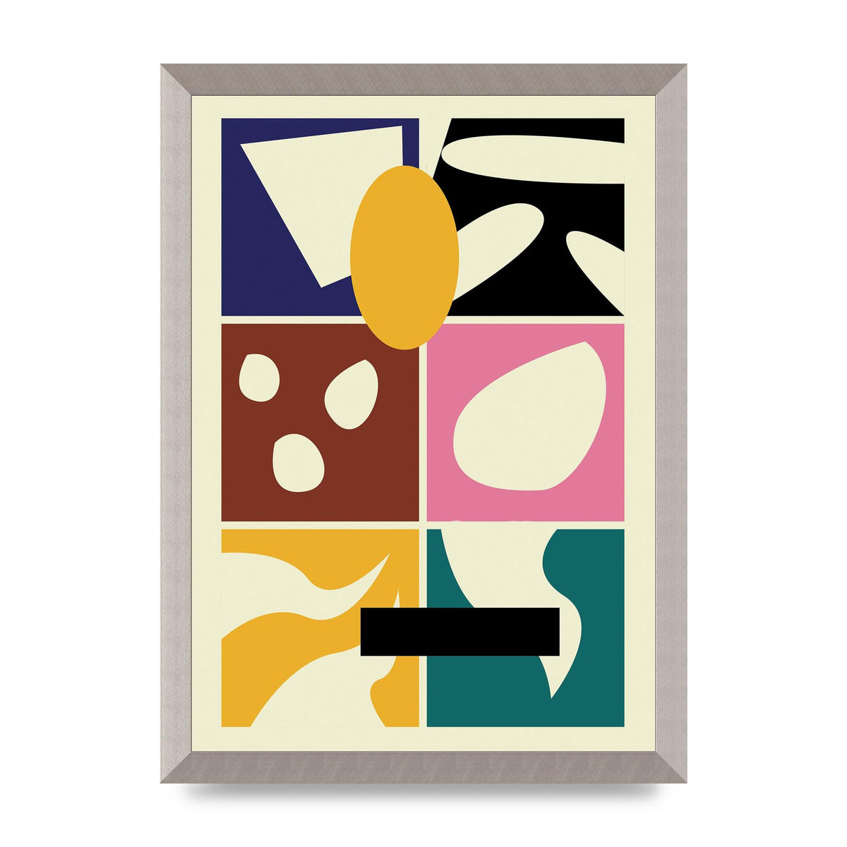 Abstract Collage Mixed Colour One Art For The Home - A3 framed