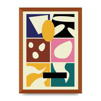 Abstract Collage Mixed Colour One Art For The Home - A3 framed