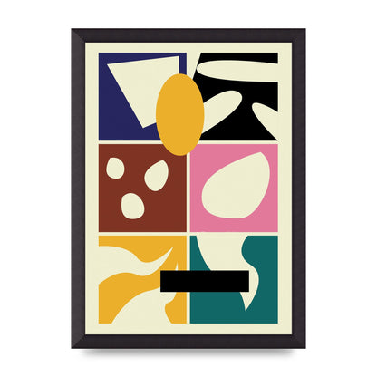 Abstract Collage Mixed Colour One Art For The Home - A3 framed