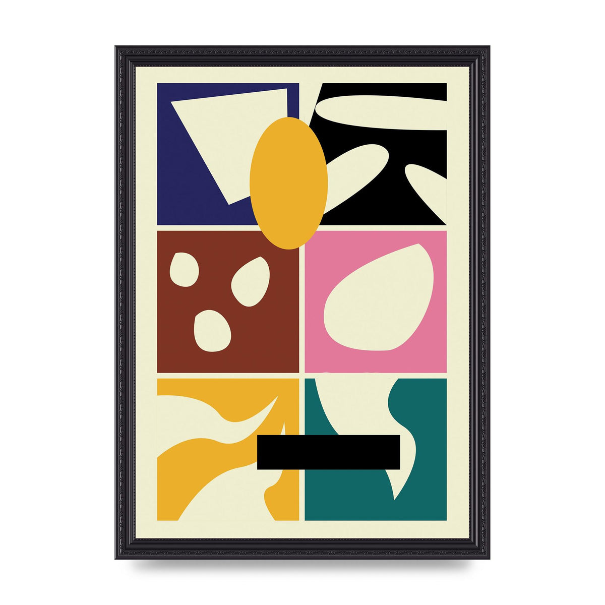 Abstract Collage Mixed Colour One Art For The Home - A3 framed