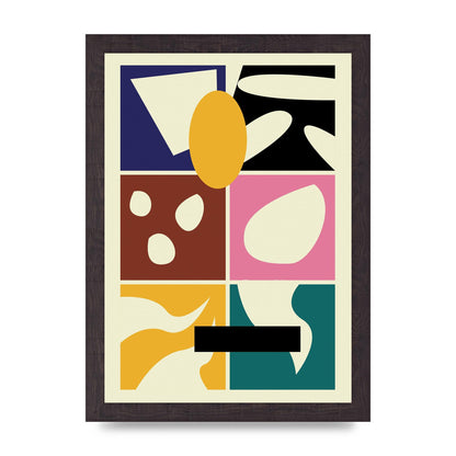 Abstract Collage Mixed Colour One Art For The Home - A4 framed