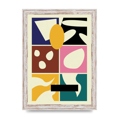 Abstract Collage Mixed Colour One Art For The Home - A4 framed