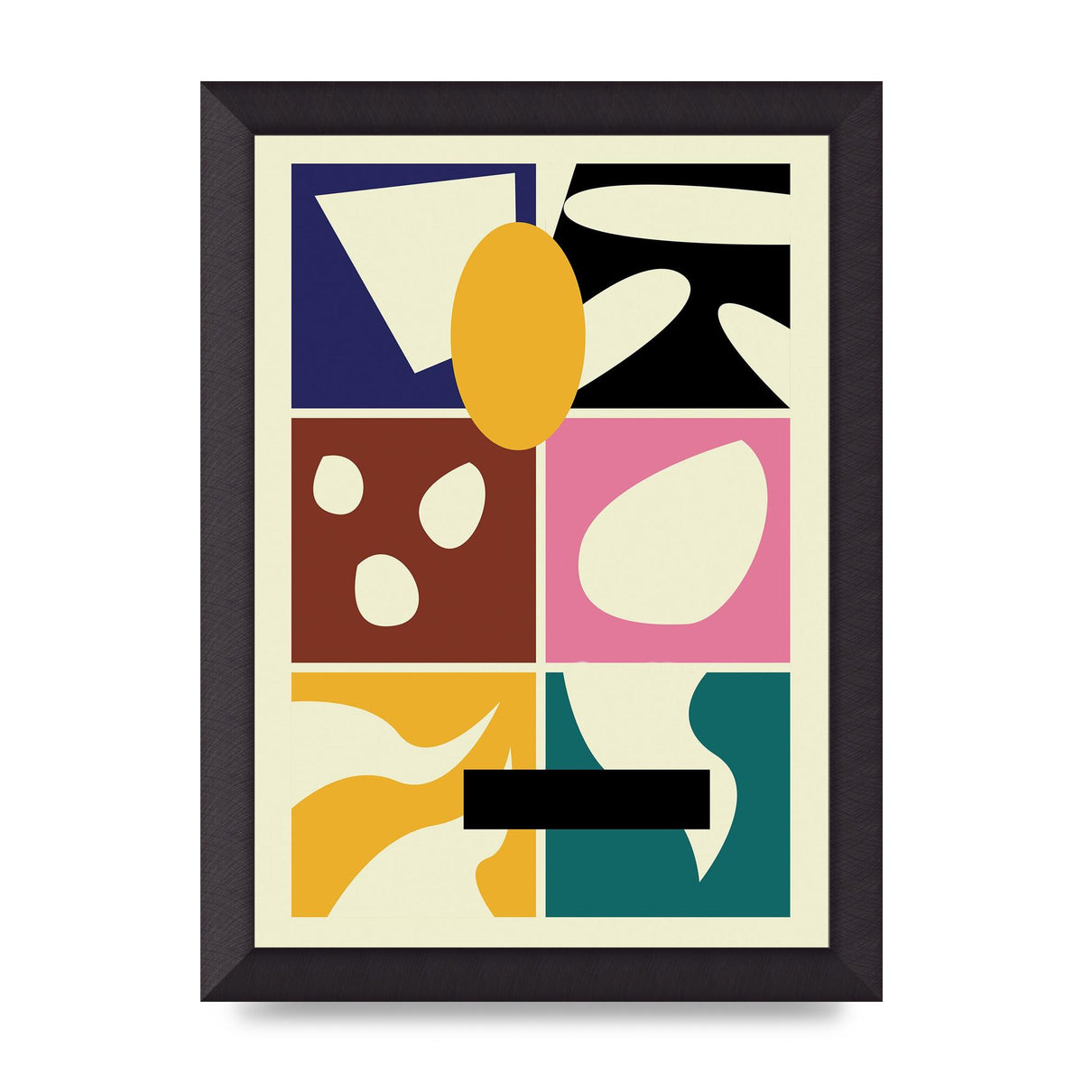 Abstract Collage Mixed Colour One Art For The Home - A4 framed
