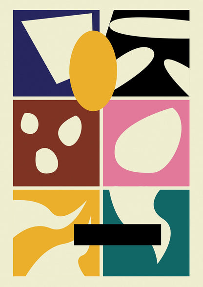 Abstract Collage Mixed Colour One Art For The Home - detail